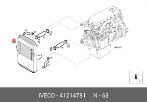 модуль охлаждения 41214781 IVECO