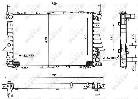Теплообменник, отопление салона 52227 NRF