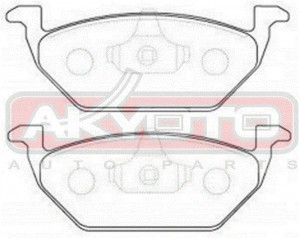 Колодки тормозные дисковые AKD-1304 AKYOTO