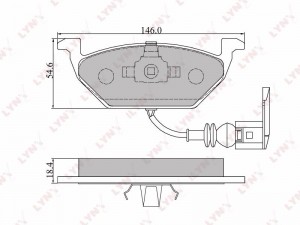 Колодки тормозные дисковые BD-1202 LYNXAUTO