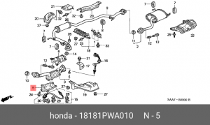 Деталь 18181PWA010 HONDA