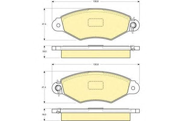 Комплект тормозных колодок, диско 6113213 GIRLING