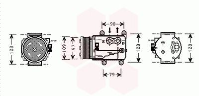Компрессор, кондиционер 7700K026 VAN WEZEL