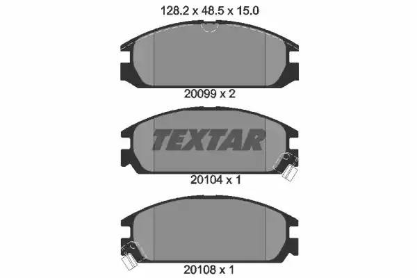 Комплект тормозных колодок, диско 2009902 TEXTAR