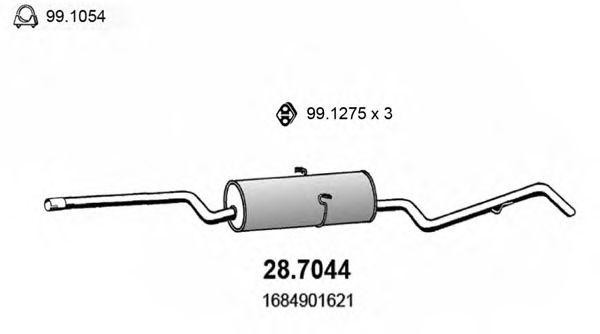 Глушитель выхлопных газов конечный 287044 ASSO
