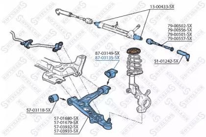 Сайлентблок 87-03135-SX STELLOX