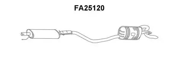 Глушитель выхлопных газов конечный FA25120 VENEPORTE