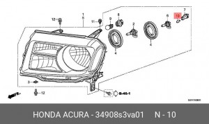 Лампа 34908S3VA01 HONDA