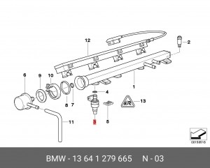 Клапанная форсунка 13 64 1 279 665 BMW