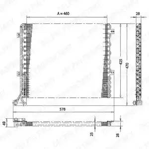 Конденсатор, кондиционер TSP0225167 DELPHI