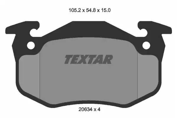 Комплект тормозных колодок, диско 2063402 TEXTAR