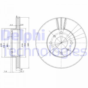 Тормозной диск BG3596 DELPHI