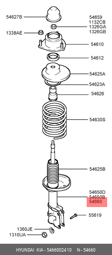 Амортизатор 5466002410 HYUNDAI KIA