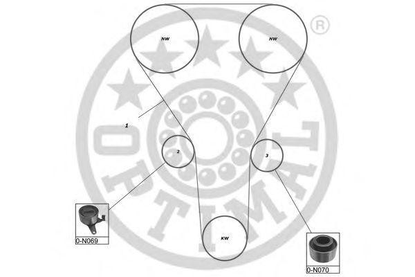 Комплект ремня ГРМ SK-1224 OPTIMAL