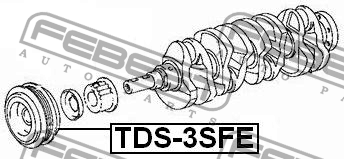 Шкив коленвала TDS-3SFE FEBEST