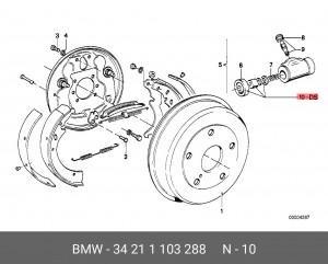 Ремкомплект, колесный тормозной цилиндр 34 21 1 103 288 BMW
