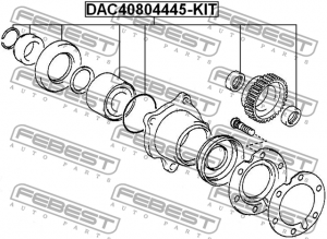 Подшипник ступицы колеса DAC40804445-KIT FEBEST