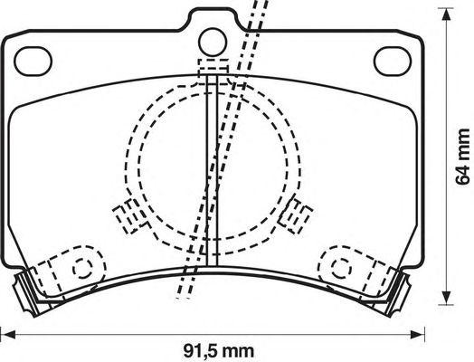 Комплект тормозных колодок, диско 572144B BENDIX JURID