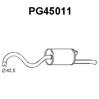 Глушитель выхлопных газов конечный PG45011 VENEPORTE