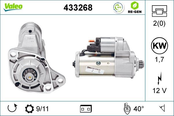 Стартер 433268 VALEO PHC
