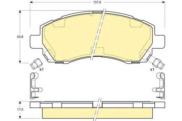 Комплект тормозных колодок, диско 6132059 GIRLING