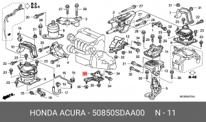 Подушка двигателя 50850-SDA-A00 HONDA
