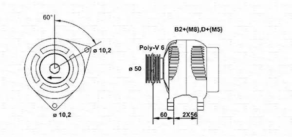 Генератор 943355048010 MAGNETI MARELLI