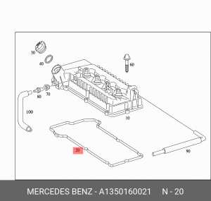 Прокладка, крышка головки цилиндра A 135 016 00 21 SMART