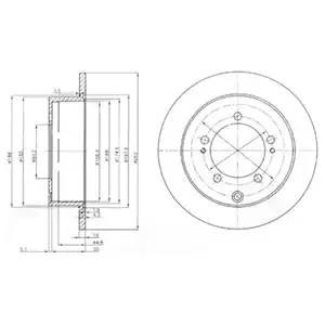 Тормозной диск BG4037 DELPHI