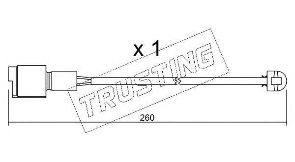 Сигнализатор, износ тормозных колодок SU.074 TRUSTING