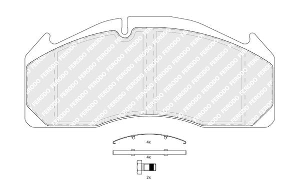 Комплект тормозных колодок, диско FCV1388B FERODO