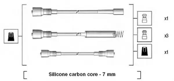 Ккомплект проводов зажигания 941125430691 MAGNETI MARELLI