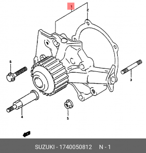 Водяной насос 17400-50812 SUZUKI