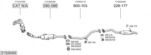 Глушитель выхлопных газов конечный 282805 BOSAL