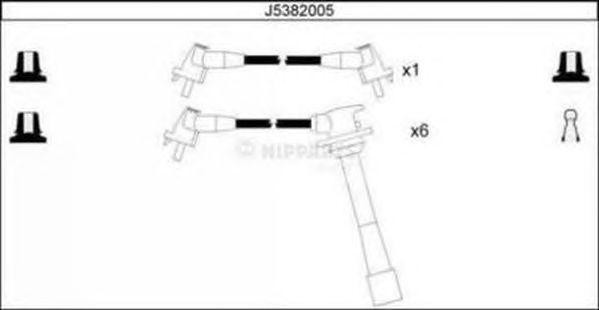 Ккомплект проводов зажигания J5382005 H B JAKOPARTS NIPPARTS