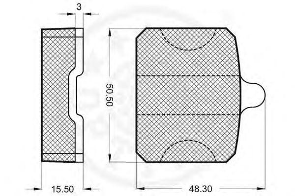 Комплект тормозных колодок, диско 9239 OPTIMAL