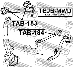 Сайлентблок рычага подвески TAB-184 FEBEST