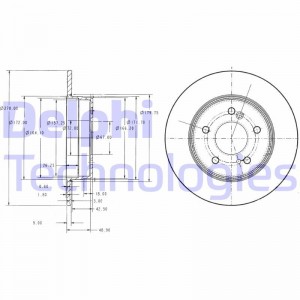 Тормозной диск BG3326 DELPHI