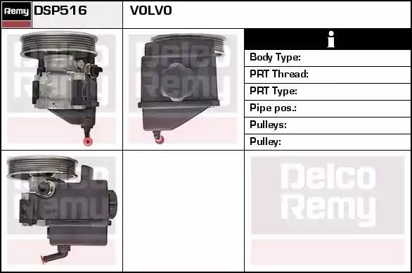 Гидравлический насос, рулевое управление DSP516 DELCO REMY
