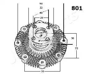Сцепление, вентилятор радиатора VC801 JAPAN PARTS GROUP