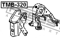 Подушка двигателя TMB-320 FEBEST