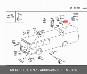 Выпрямитель, генератор A 000 548 53 18 MERCEDES BENZ