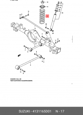 Пружина ходовой части 41311-65D01 SUZUKI