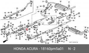 Катализатор 18160PM5A01 HONDA