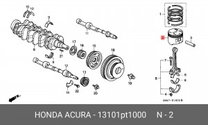 Поршень 13101PT1000 HONDA