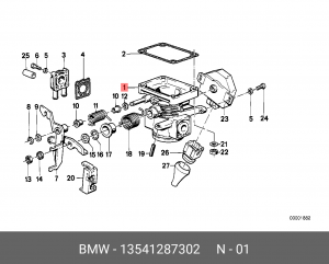 Патрубок дроссельной заслонки 13 54 1 287 302 BMW