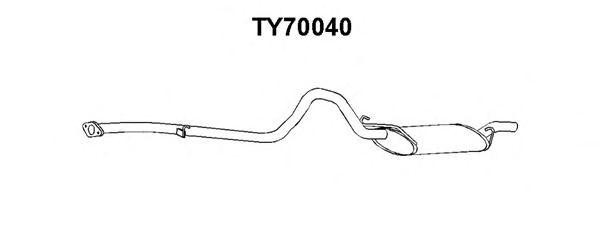 Глушитель выхлопных газов конечный TY70040 VENEPORTE