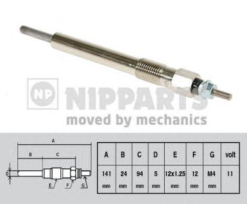 Свеча накаливания J5719002 H B JAKOPARTS NIPPARTS