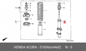 Амортизатор 51606SM4E02 HONDA