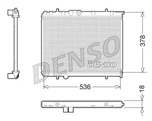 Радиатор, охлаждение двигател DRM21034 DENSO